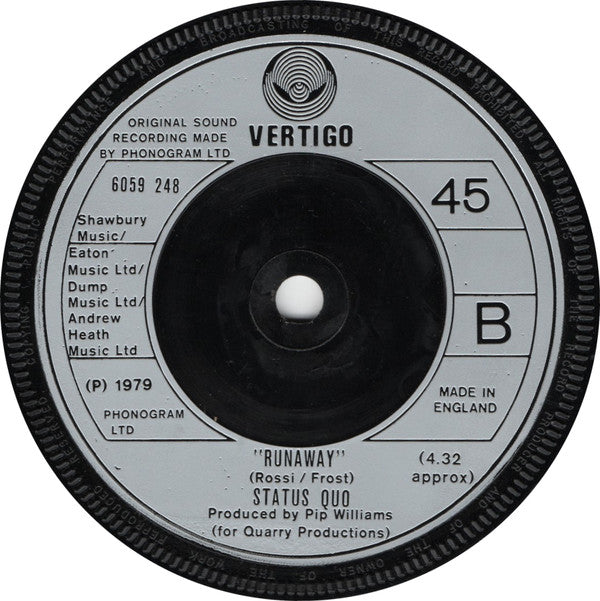 Status Quo : Living On An Island (7", Single, Pic)