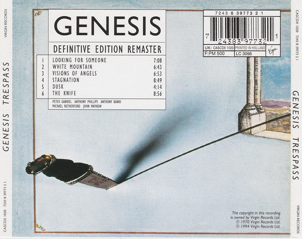 Genesis : Trespass (CD, Album, RE, RM)