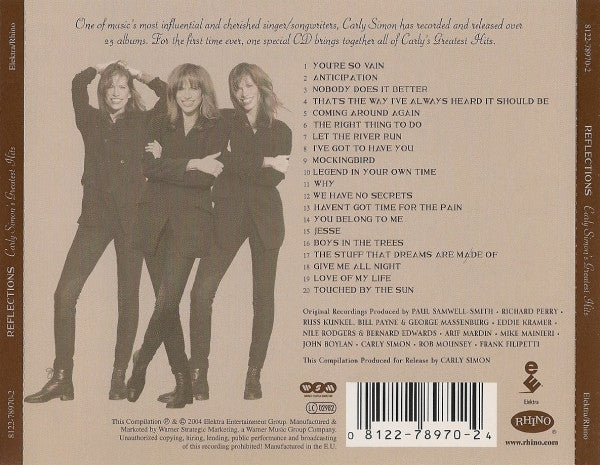 Carly Simon : Reflections: Carly Simon's Greatest Hits (CD, Comp, RM)