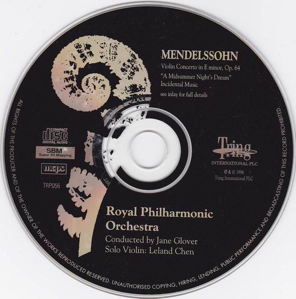 Felix Mendelssohn-Bartholdy ,Solo Violin: Leland Chen, Royal Philharmonic Orchestra Conductor: Jane Glover : Violin Concerto In E Minor, Op. 64 • "A Midsummer Night's Dream" Incidental Music (CD, Album)