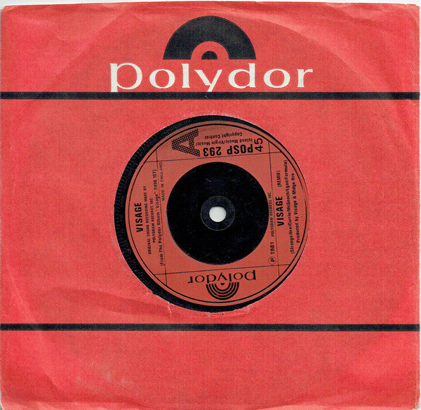 Visage : Visage (7", Red)