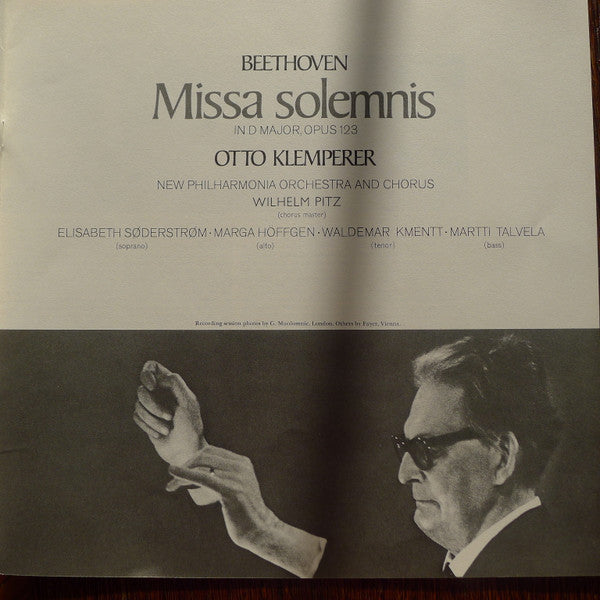 Ludwig Van Beethoven - Otto Klemperer, Elisabeth Söderström • Marga Höffgen • Waldemar Kmentt • Martti Talvela, New Philharmonia Chorus • New Philharmonia Orchestra : Missa Solemnis (2xLP + Box)
