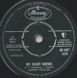 Johnny Preston : Running Bear / My Heart Knows  (7", Single)
