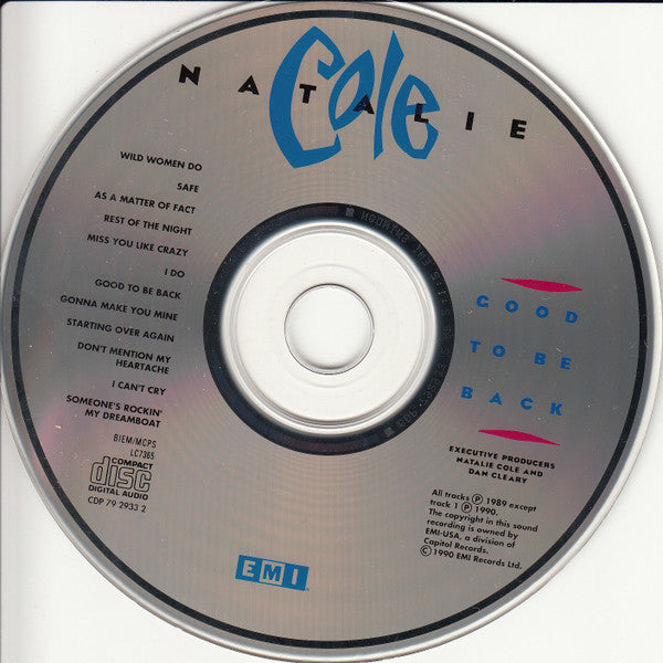 Natalie Cole : Good To Be Back (CD, Album)