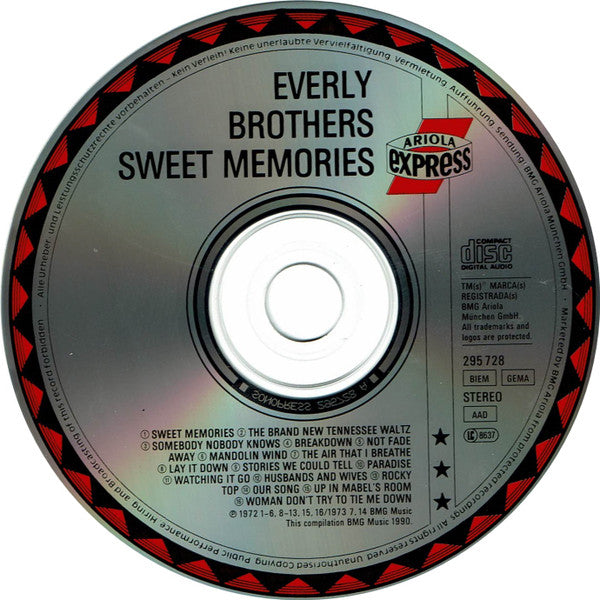 Everly Brothers : Sweet Memories (CD, Comp)