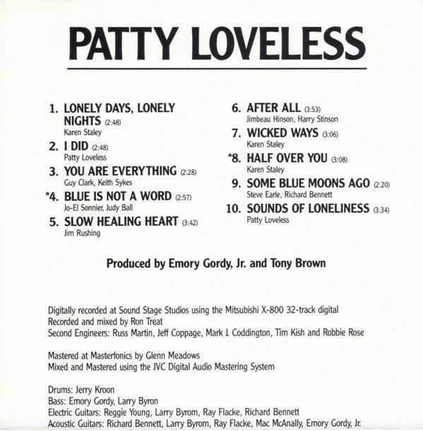 Patty Loveless : Patty Loveless (CD, Album)