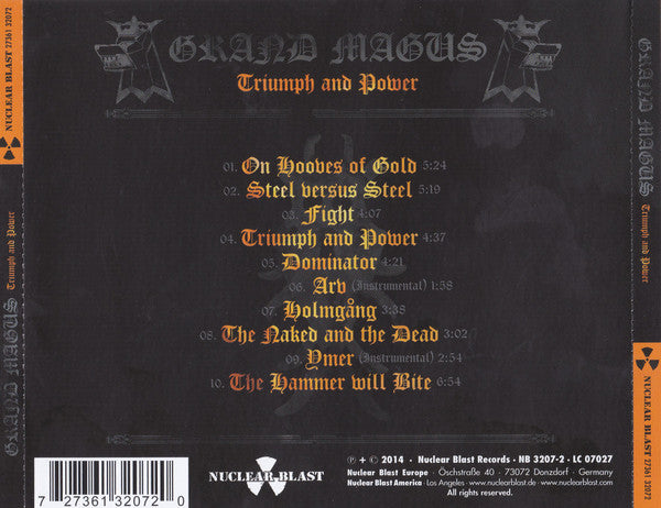Grand Magus : Triumph And Power (CD, Album)