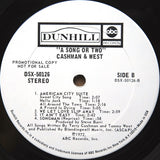 Cashman & West : A Song Or Two (LP, Album, Promo, San)