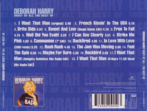 Deborah Harry : Most Of All - The Best Of (CD, Comp)