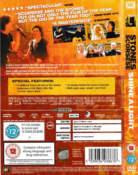 The Rolling Stones / Martin Scorsese : Shine A Light (DVD, Cle)
