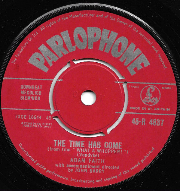Adam Faith - The Time Has Come (7) (Good Plus (G)) - DaddyPop