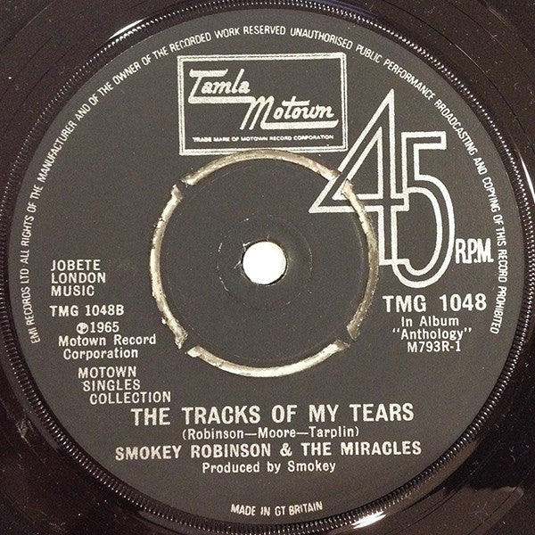 The Miracles : The Tears Of A Clown / The Tracks Of My Tears (7", Single)
