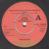 Bob Seger : Rock And Roll Never Forgets (7", Single, Promo)