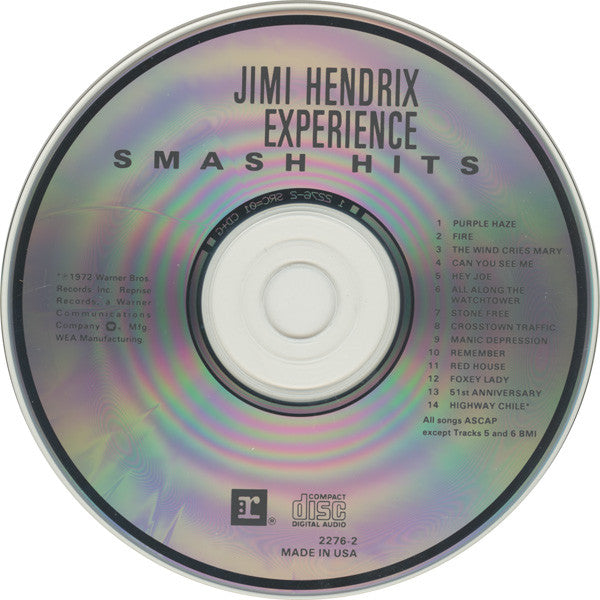 The Jimi Hendrix Experience : Smash Hits (CD+G, Comp, RE, RM)