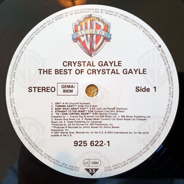 Crystal Gayle : The Best Of Crystal Gayle (LP, Comp)