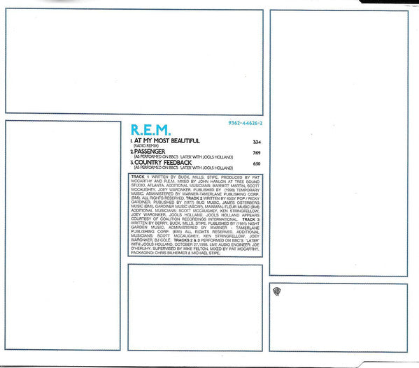 R.E.M. : At My Most Beautiful (CD, Single, Dis)