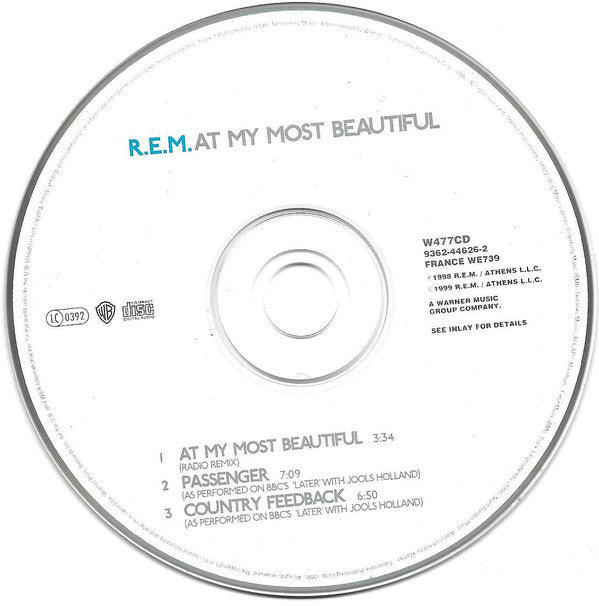 R.E.M. : At My Most Beautiful (CD, Single, Dis)