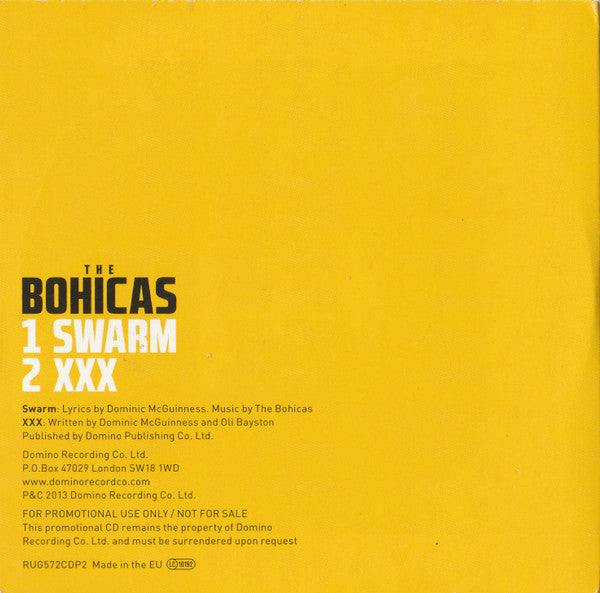 The Bohicas : Swarm (CD, Single, Promo)