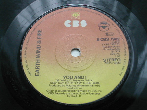 Earth, Wind & Fire : Star (7", Sol)