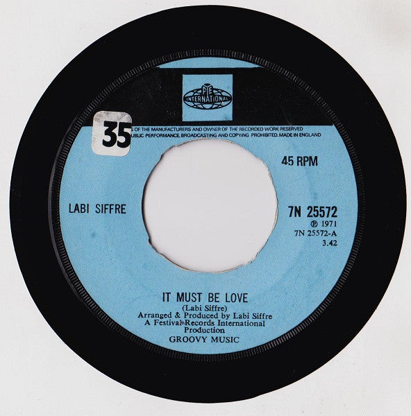Labi Siffre : It Must Be Love  (7", Single, 4-P)