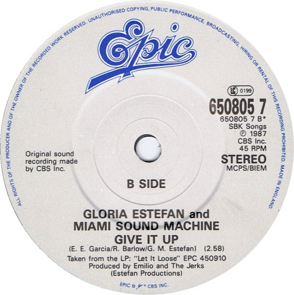 Miami Sound Machine : Rhythm Is Gonna Get You (7", Single)