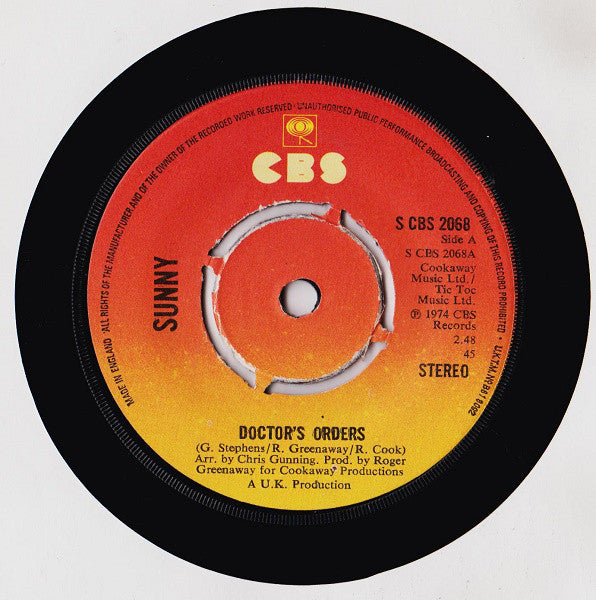 Sunny Leslie : Doctor's Orders (7", Single, 4-P)