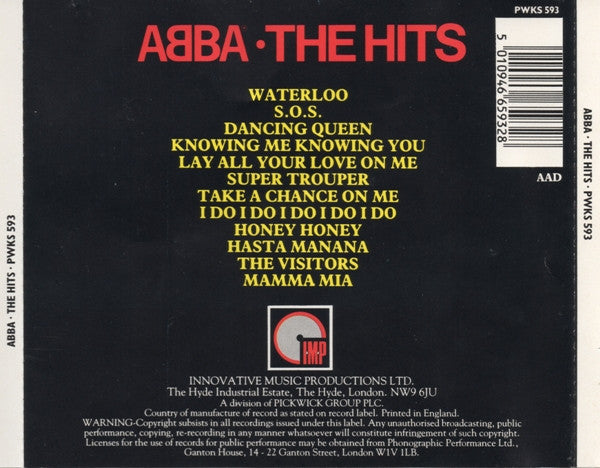 ABBA : The Hits (CD, Comp, RE)