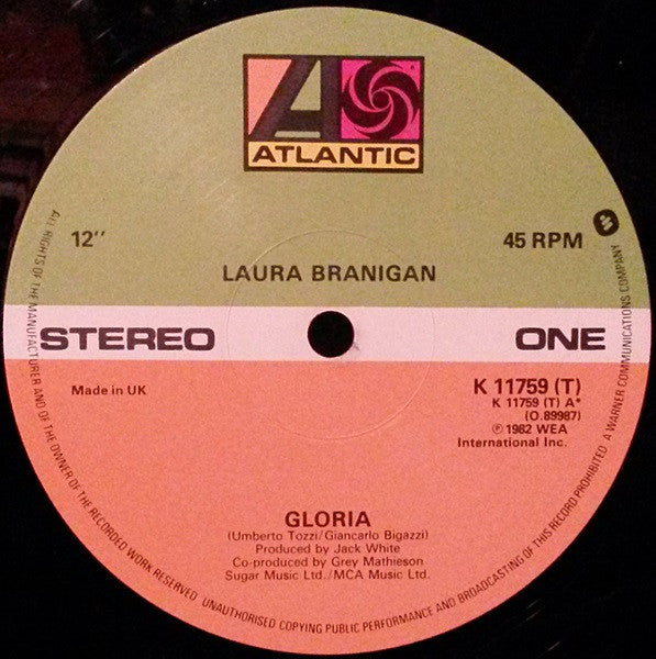 Laura Branigan : Gloria (12")
