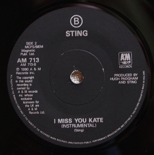 Sting : All This Time (7", Single, Pap)