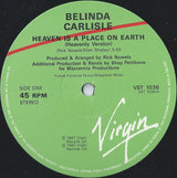 Belinda Carlisle : Heaven Is A Place On Earth (12", Single, Red)