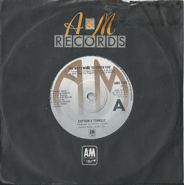 Captain And Tennille : The Way I Want To Touch You (7", Single)