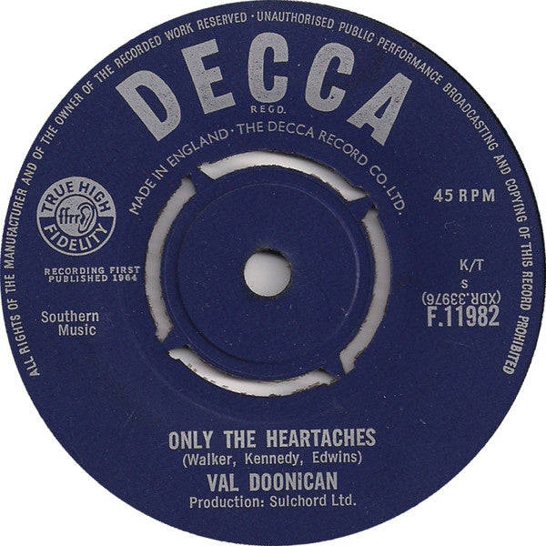 Val Doonican : Walk Tall (7", Single)