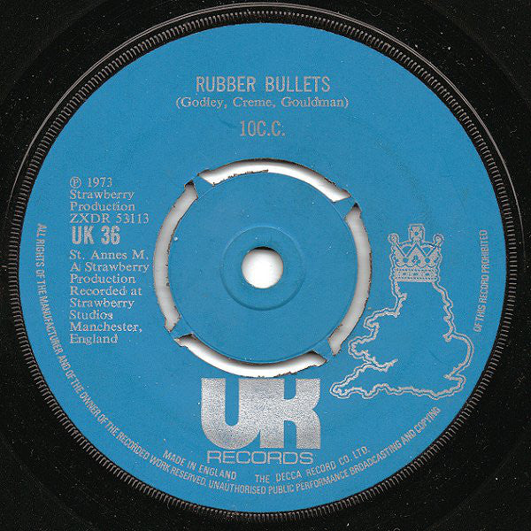 10cc - Rubber Bullets (7) (Very Good (VG)) - DaddyPop