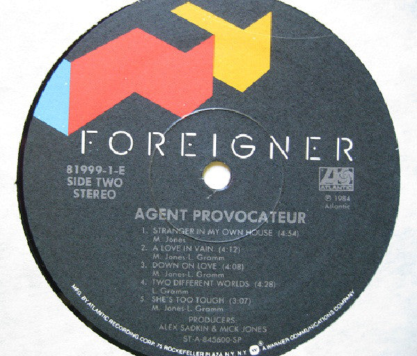 Foreigner : Agent Provocateur (LP, Album, SP-)