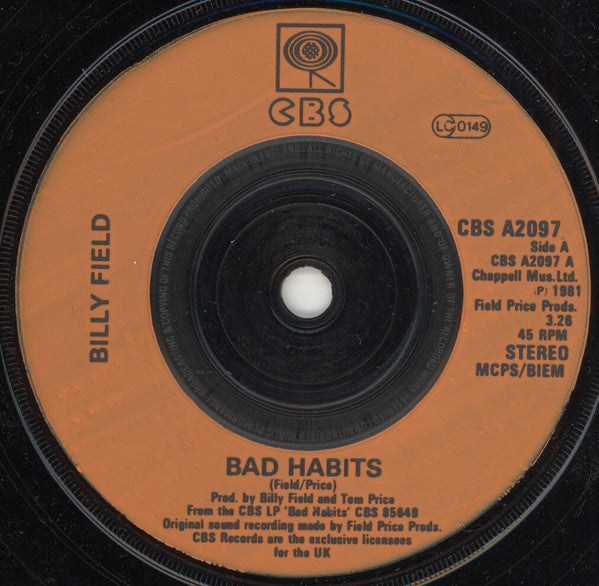 Billy Field : Bad Habits (7", Single)