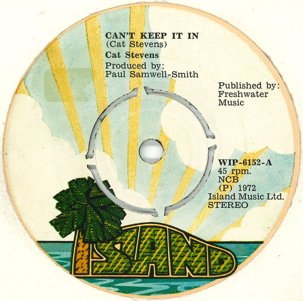 Cat Stevens : Can't Keep It In / Crab Dance (7", Single)