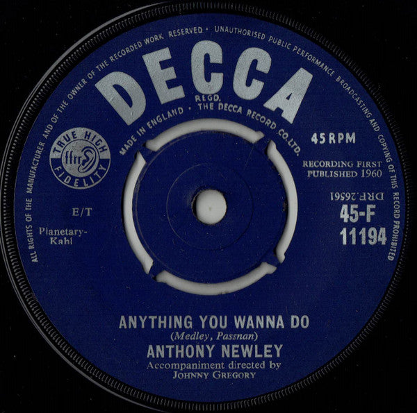 Anthony Newley - Why (7) (Good Plus (G)) - DaddyPop
