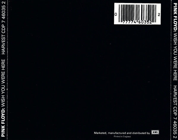 Pink Floyd : Wish You Were Here (CD, Album, RE)