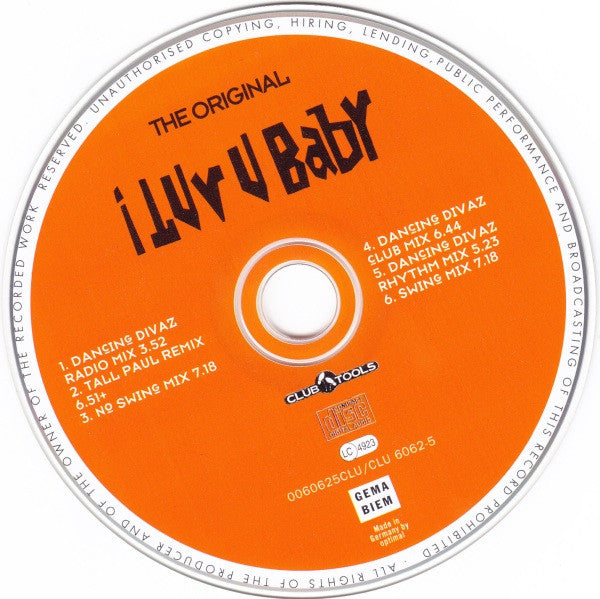 The Original : I Luv U Baby (CD, Maxi)