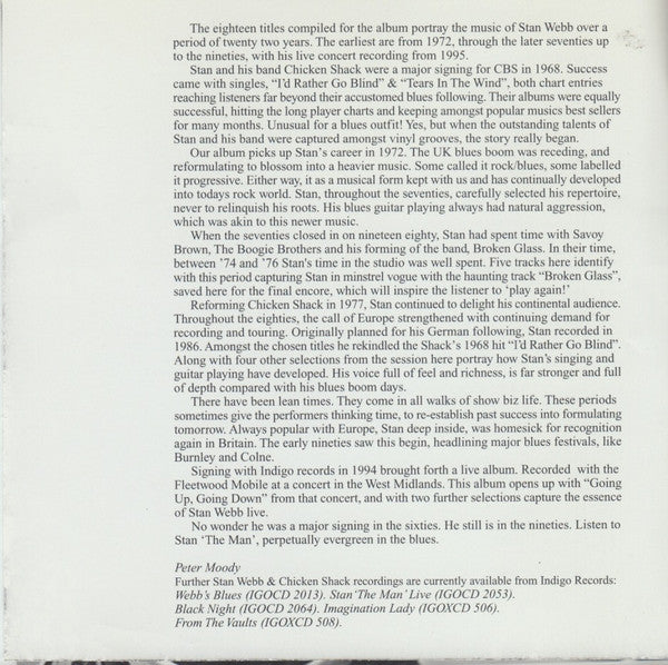 Stan Webb's Chicken Shack : Archive Series (CD, Album)