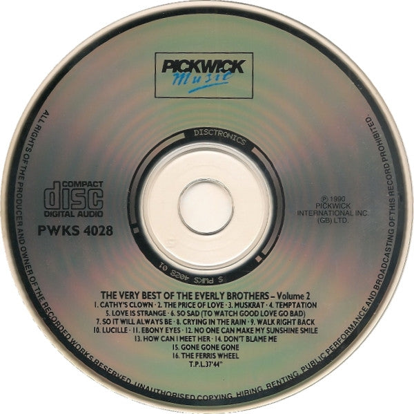 Everly Brothers : The Very Best Of The Everly Brothers Volume Two (CD, Comp)