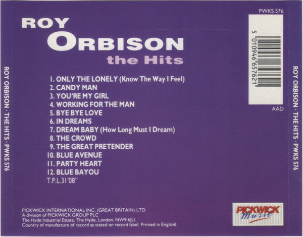 Roy Orbison : The Hits (CD, Comp, RM)