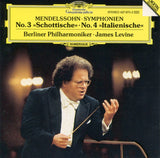 Felix Mendelssohn-Bartholdy – Berliner Philharmoniker · James Levine (2) : Symphonien No. 3 »Schottische« · No. 4 »Italienische« (CD, Album, PDO)