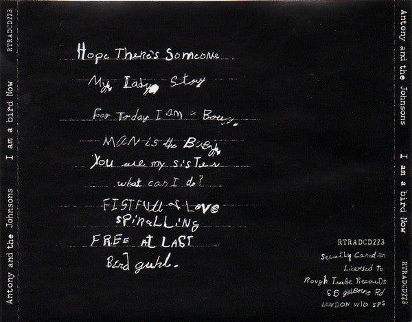 Antony And The Johnsons : I Am A Bird Now (CD, Album, RE, Arv)