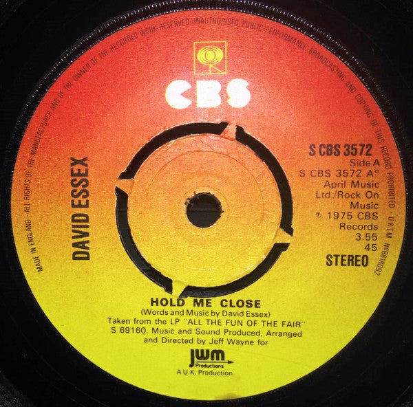 David Essex : Hold Me Close (7", Single, Pus)