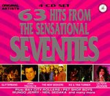 Various : 63 Hits From The Sensational Seventies (4xCD, Comp + Box)