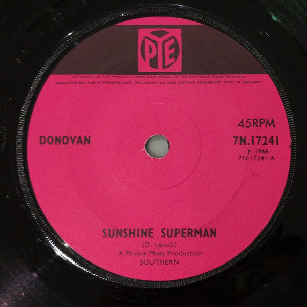 Donovan : Sunshine Superman (7", Single, Sol)