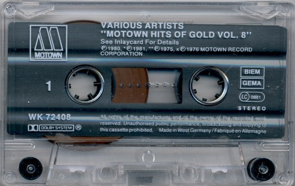 Various : Motown Hits Of Gold Vol.8 (Cass, Comp, RE)