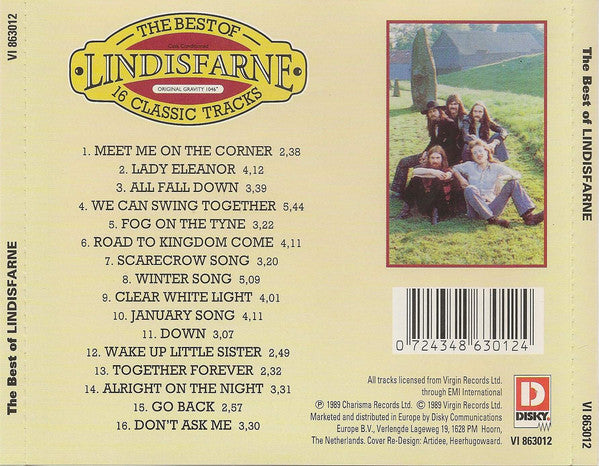 Lindisfarne : The Best Of Lindisfarne - 16 Classic Tracks (CD, Comp)