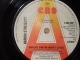 Barbra Streisand : Shake Me, Wake Me (When It's Over) (7", Promo)